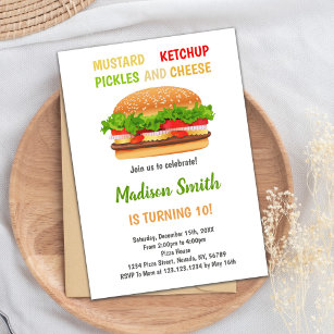 Burger Cards Einladung