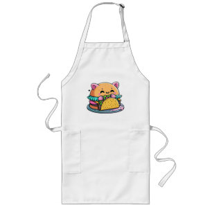 Burger Cat Taco - Niedlich, Whimsical, Funny, Food Lange Schürze