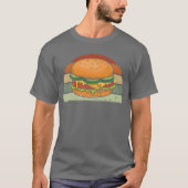 Burger Cheeseburger Hamburger Fast Food Retro vint T-Shirt (Vorderseite)