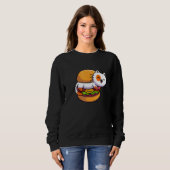 Burger Cheeseburger Hamburger Fast Food Snacks Ba Sweatshirt (Vorne ganz)