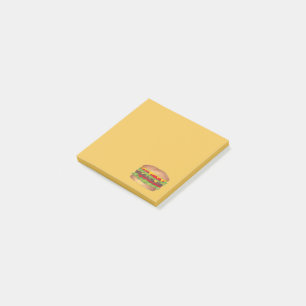 Burger Cheeseburger Wiedersehen Picnic Cookout Par Post-it Klebezettel