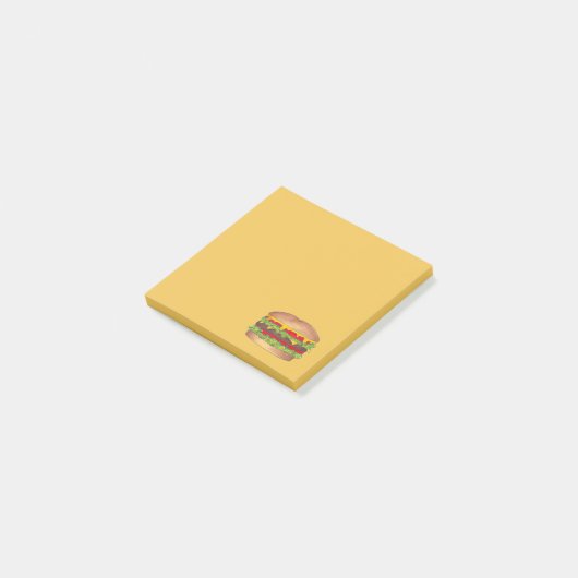 Burger Cheeseburger Wiedersehen Picnic Cookout Par Post-it Klebezettel (angewinkelt)