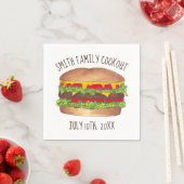 Burger Cheeseburger Wiedersehen Picnic Cookout Par Serviette (Beispiel)