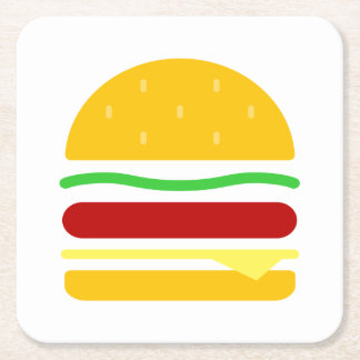 Burger Clipart Rechteckiger Pappuntersetzer