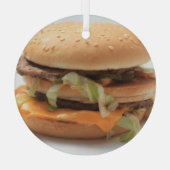 Burger Closeup Ornament Aus Glas (Rückseite)