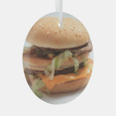 Burger Closeup Ornament Aus Glas (Vorderseite Rechts)