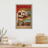 Burger & Co. Möbelhersteller Vintage Ad Poster (Küche)