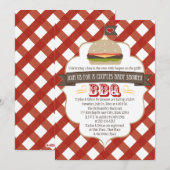 Burger Couples GRILLEN Baby Shower Einladungen (Vorne/Hinten)