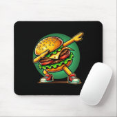 Burger Dabbing Funny Burger Hamburger Food Mousepad (Mit Mouse)