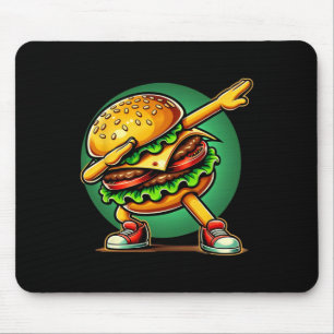 Burger Dabbing Funny Burger Hamburger Food Mousepad