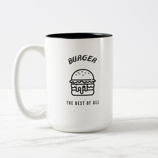 Burger das Beste von allen Zweifarbige Tasse (Links)