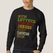 Burger Day Cheeseburger Hamburger Beef Anatomy Sweatshirt (Vorderseite)