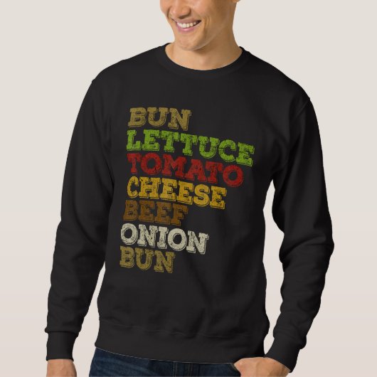 Burger Day Cheeseburger Hamburger Beef Anatomy Sweatshirt (Vorderseite)