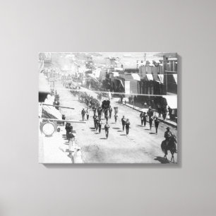 Bürger des Ballast feiern Fertigstellung von 3 Leinwanddruck