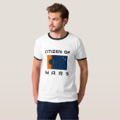 Bürger des Mars T - Shirt mit der Marsflagge (Vorne ganz)