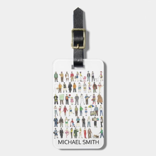 Bürger des New Yorker NYC Gepäckanhänger (Vorderseite vertikal)