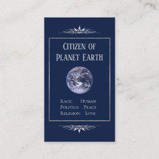 Bürger des Planeten Erde Visitenkarte