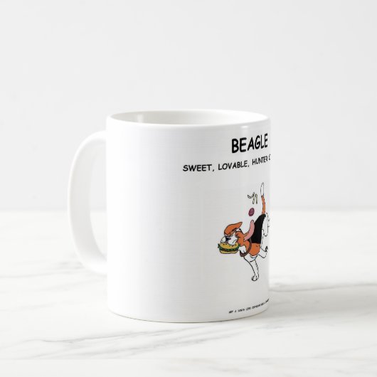 Burger Diebstahl Beagle, Tasse! Kaffeetasse (Vorderseite Links)