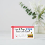 Burger/Diner/Restaurant Visitenkarte (Stehend Vorderseite)