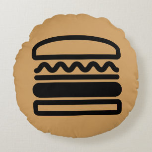 Burger Dreams Rundes Kissen