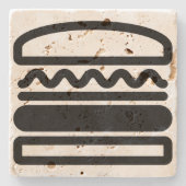 Burger Dreams Steinuntersetzer (Vorderseite)