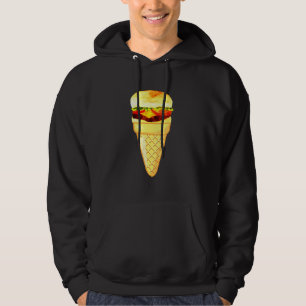 Burger Eis Schnelle Nahrung und Eis Creme Sammlung Hoodie
