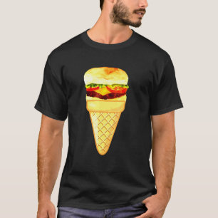 Burger Eis Schnelle Nahrung und Eis Creme Sammlung T-Shirt