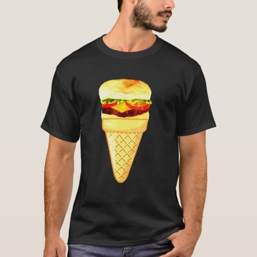 Burger Eis Schnelle Nahrung und Eis Creme Sammlung T-Shirt (Vorderseite)
