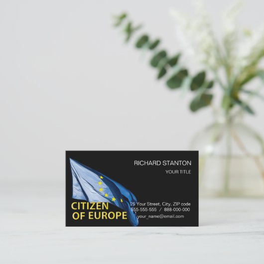 Bürger Europas Visitenkarte (Stehend Vorderseite)