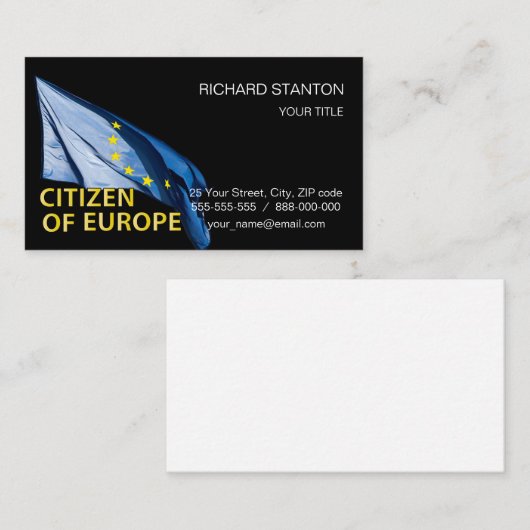 Bürger Europas Visitenkarte (Vorne/Hinten)