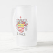 BÜRGER-FAMILIENWAPPEN - BÜRGER-WAPPEN MATTGLAS BIERGLAS (Vorderseite Links)