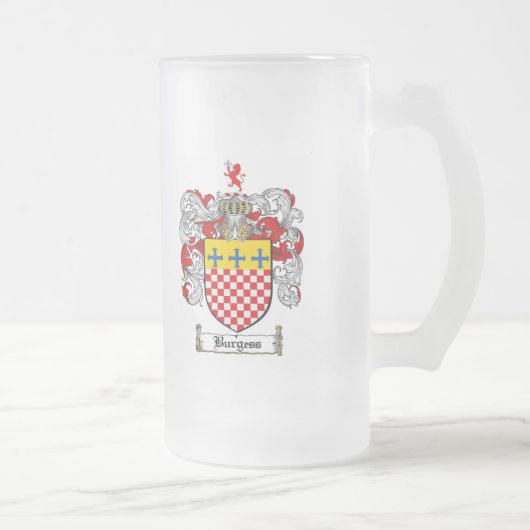 BÜRGER-FAMILIENWAPPEN - BÜRGER-WAPPEN MATTGLAS BIERGLAS (Rechts)