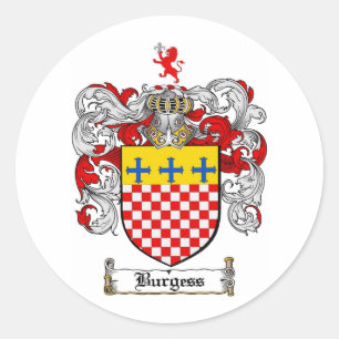 BÜRGER-FAMILIENWAPPEN - BÜRGER-WAPPEN RUNDER AUFKLEBER