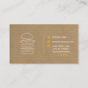 Burger Fast Food Business Card Visitenkarte