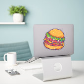 Burger Fast Food Cartoon Aufkleber (Laptop auf Schreibtisch)