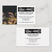 Burger Fast Food Foto Visitenkarte (Vorne/Hinten)