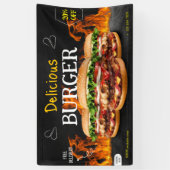 Burger Fast Food Grill Hamburger Party niedlich Banner (Vertikal)