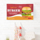 Burger Fast Food Menü Grill Hamburger niedlich Banner (Insitu)