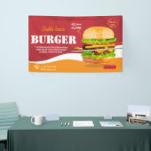 Burger Fast Food Menü Grill Hamburger niedlich Banner (Messeveranstaltung)