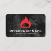 Burger Flame Fire | Restaurant Visitenkarte (Vorderseite)