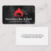 Burger Flame Fire | Restaurant  Visitenkarte (Vorne/Hinten)