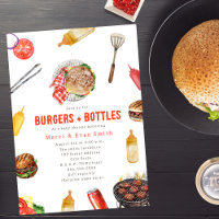 Burger + Flaschen Cookout Neutral Baby Dusche