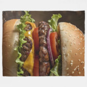 Burger Fleecedecke (Vorderseite (Horizontal))