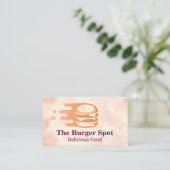 Burger Flying Grafik | Restaurant Visitenkarte (Stehend Vorderseite)