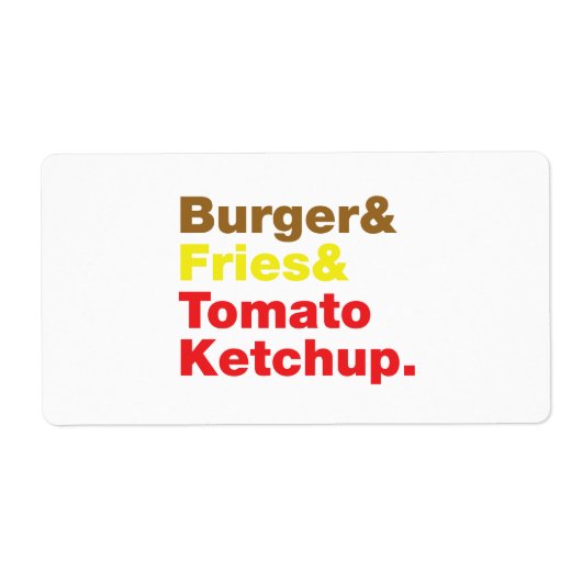 Burger & Fries & Tomato Ketchup. (Vorne)
