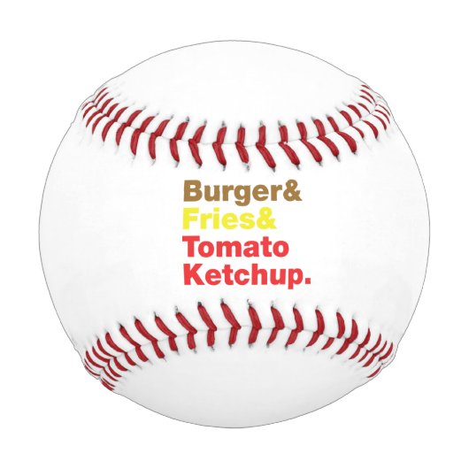 Burger & Fries & Tomato Ketchup. Baseball (Vorderseite)