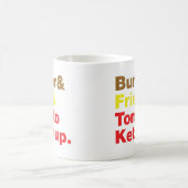 Burger & Fries & Tomato Ketchup. Kaffeetasse (Mittel)