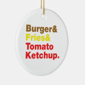 Burger & Fries & Tomato Ketchup. Keramikornament (Rechts)
