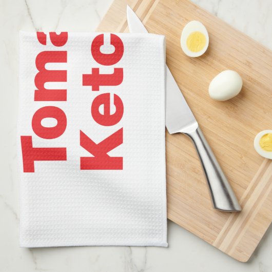 Burger & Fries & Tomato Ketchup. Küchentuch (Viertel Falte)