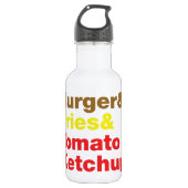 Burger & Fries & Tomato Ketchup. Trinkflasche (Vorderseite)